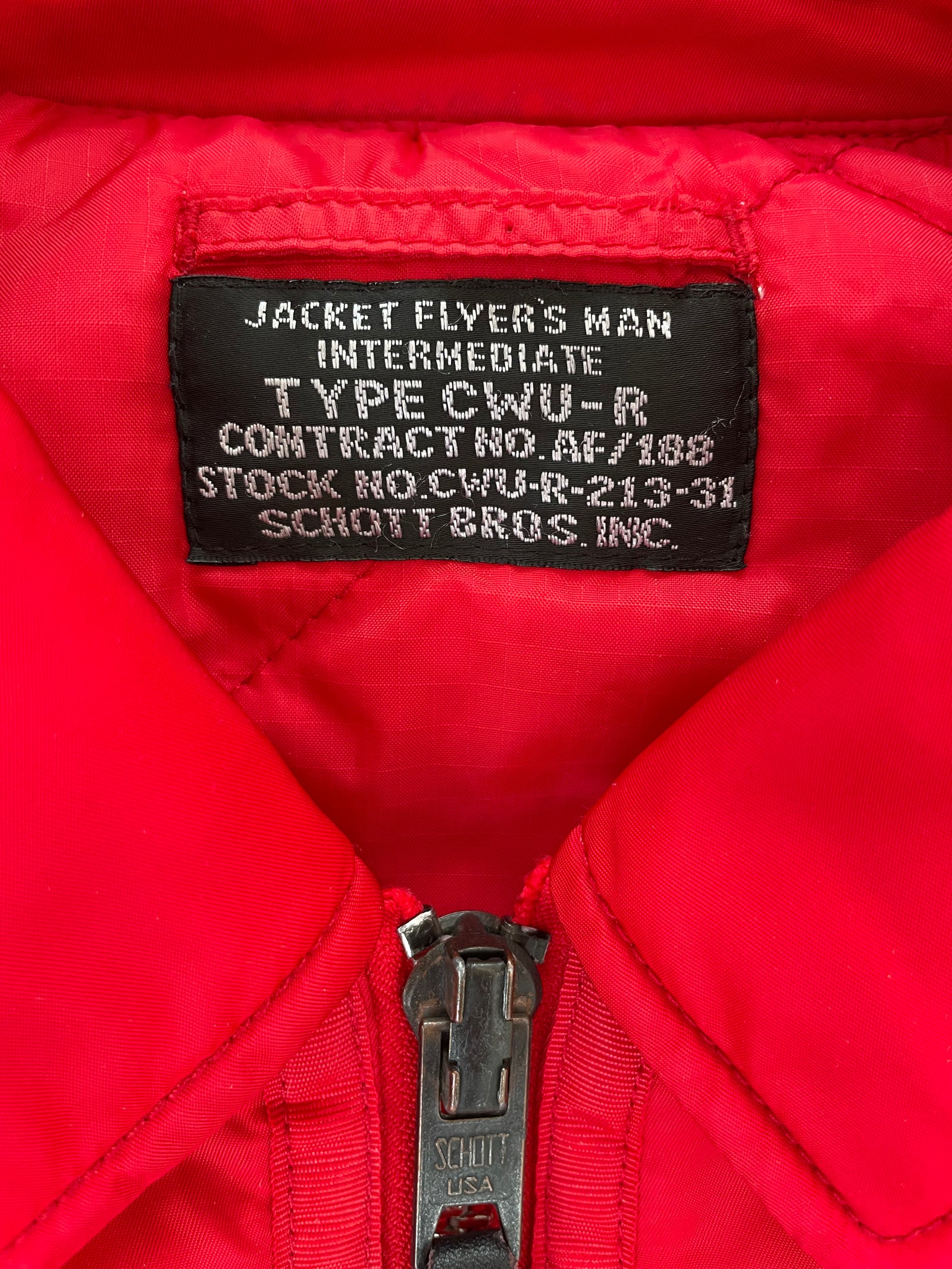 Schott bomber jacket type cwu-r