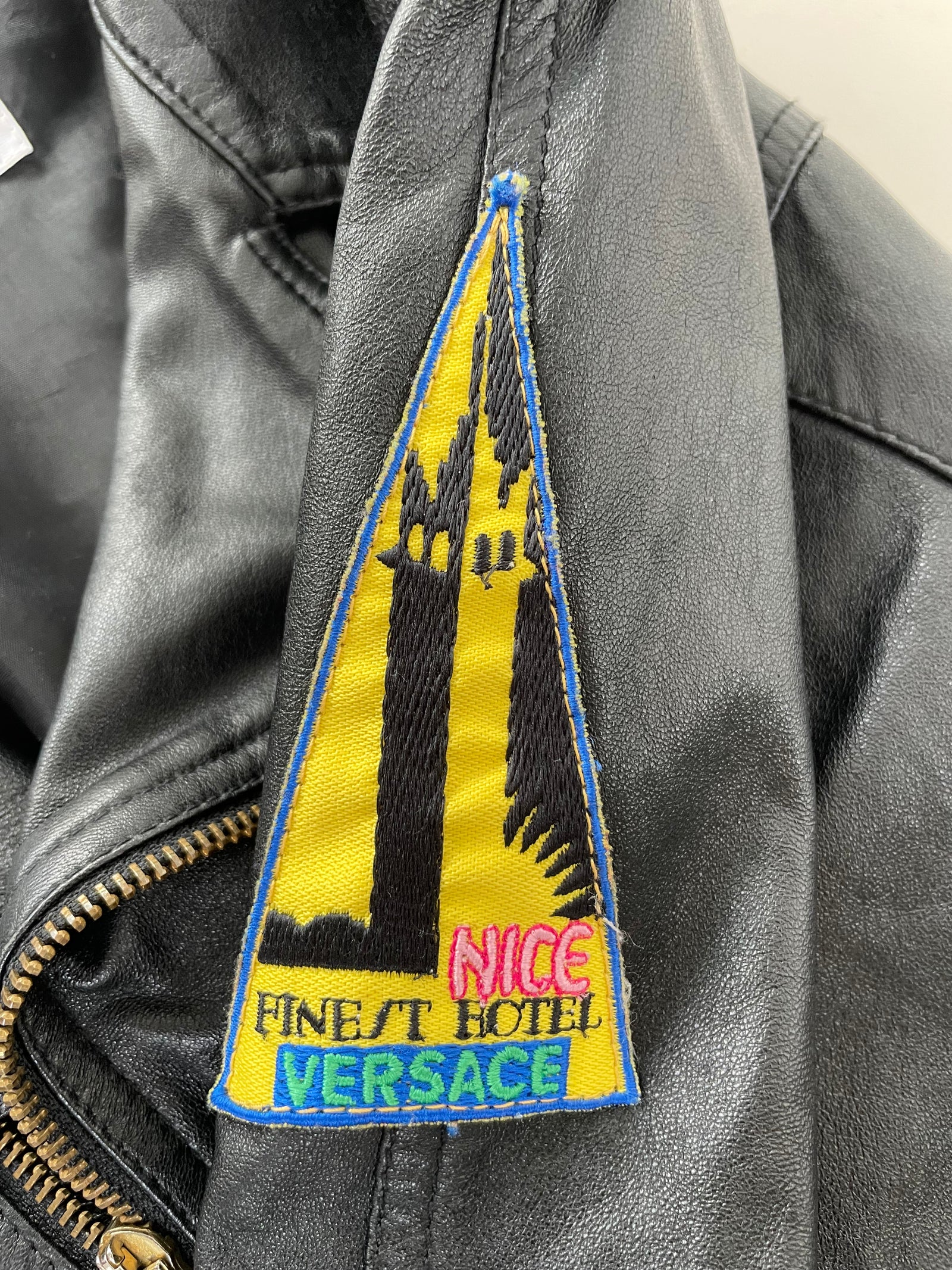 Gianni Versace 90s biker jacket